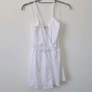 Lacy White Romper Charlotte Russe